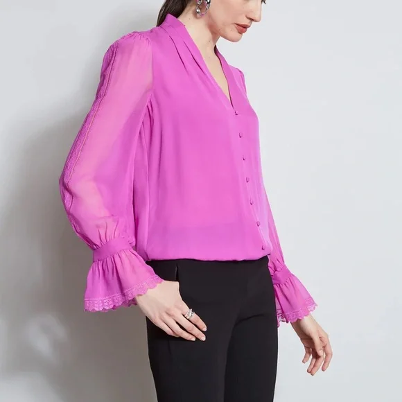Elie Tahari Pink Blouse - Picture 4 of 7